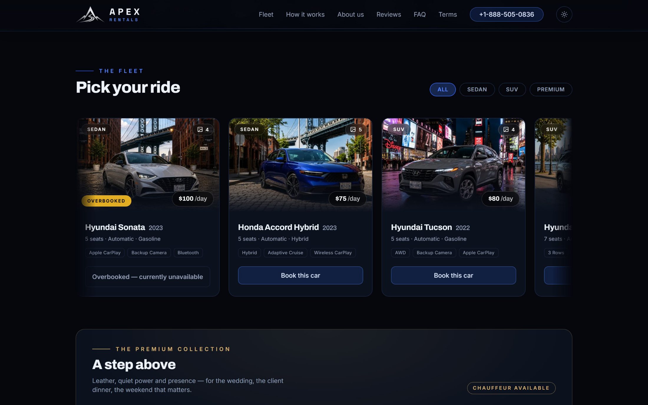 Apex Rentals - fleet