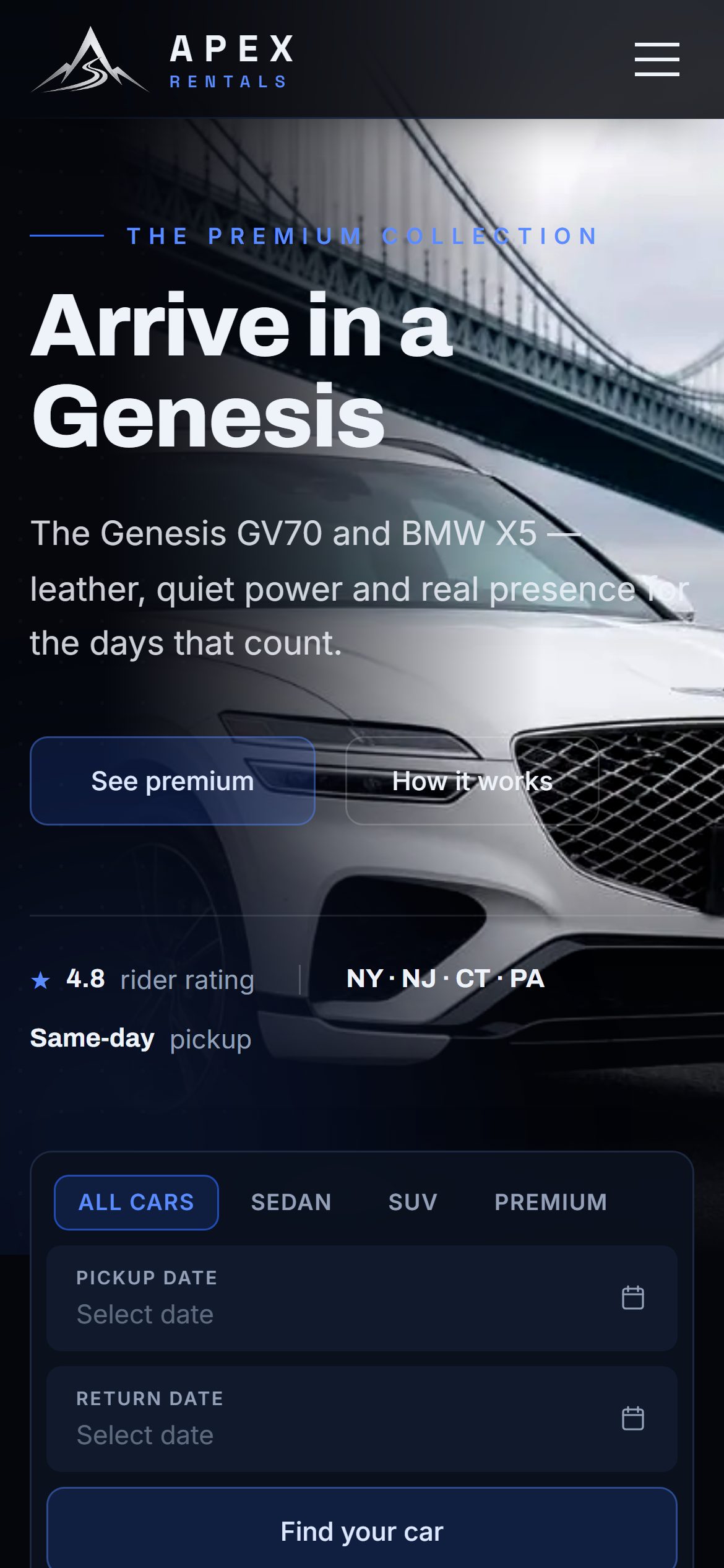 Apex Rentals on mobile